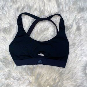 Adidas black sports bra athletic wear